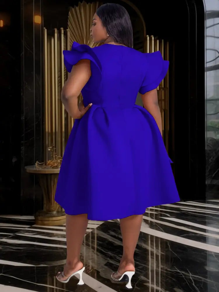 Flying Sleeve Short  A Line Dress For Women