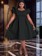 Flying Sleeve Short  A Line Dress For Women