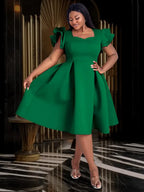 Flying Sleeve Short  A Line Dress For Women