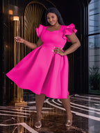 Flying Sleeve Short  A Line Dress For Women