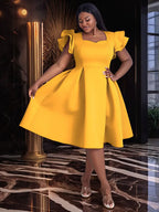 Flying Sleeve Short  A Line Dress For Women