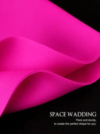 Fuchsia V Neck Half Sleeve Ruffles Office Dress