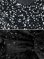 Glitter Sequin Long Sleeve Church Dresses Mermaid Maxi Gowns