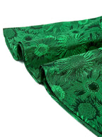 Green Jacquard A Line Dresses Short Sleeves Occasion Wedding Event