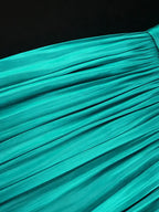 Green Plus Size Dresses for Curvy Women Half Puff Sleeves A Line Outfits