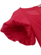 Holiday Party Outfits Red Woman 3D Flower Elegant Dresses
