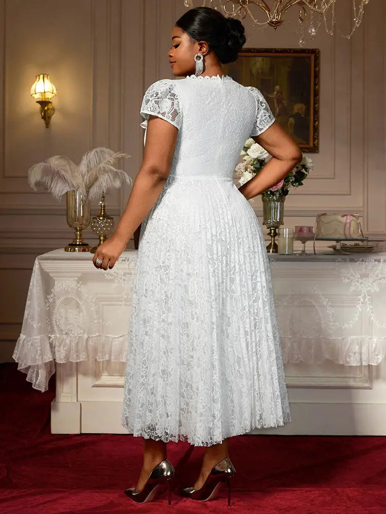 Lace A Line Pleated Dresses 2025 Woman Party Graduation