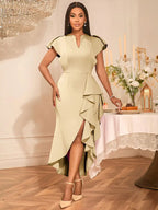 Luxury Wedding Guest Dresses 2025  Party Gowns Ruffles Slit