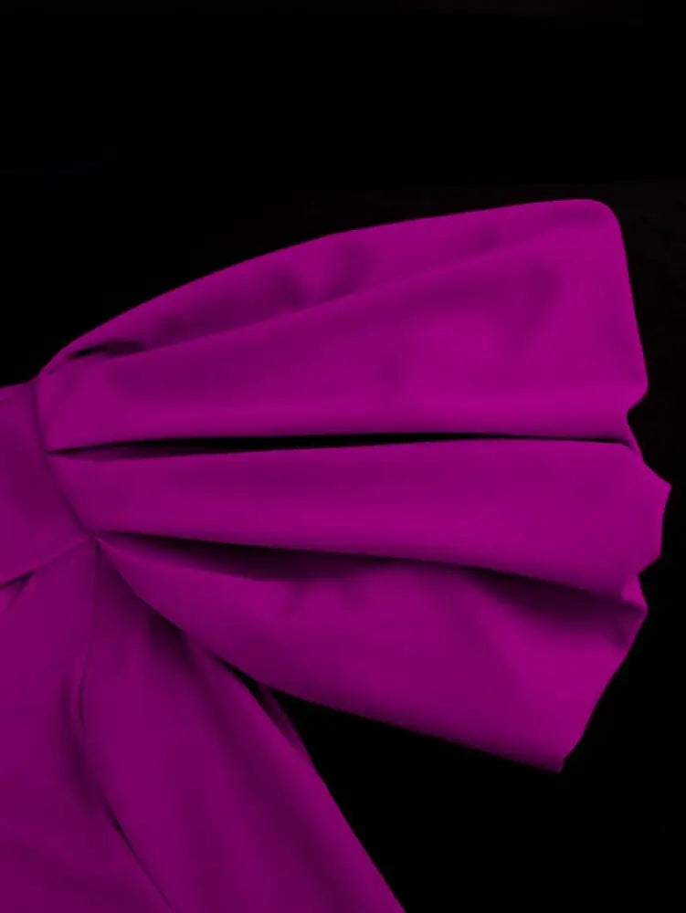 O Neck Cut Out Lantern Sleeves A Line Pleated Long Dress