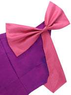 One Shoulder Dress Diagonal Collar Big Bowtie Sleeveless