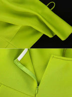 One Shoulder Dress Suspender Ruffles Sleeveless High Waist