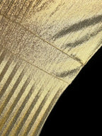 One Shoulder Sleeveless Shiny Gold Long Pleated Dresses