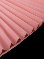 Pink Maxi Pleated Dress Irregular Glitter Neck High Waist