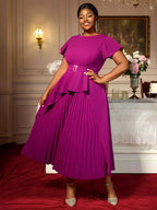 Plus Size Peplum Dress Church Dresses for Woman 2025 Grace