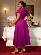 Plus Size Peplum Dress Church Dresses for Woman 2025 Grace