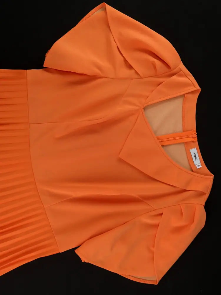 Plus Size Wedding Guest Dresses Orange Gradient Colorblock