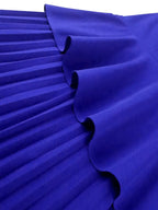 Pretty Church Dresses Blue Pleated Flower Dress