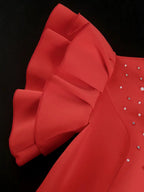 Ruffle Shoulder Dress Luxury Grace Wedding Guest for Women