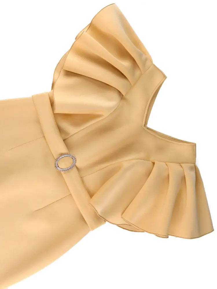 Dress Ruffle Sleeve Bodycon Event Dress