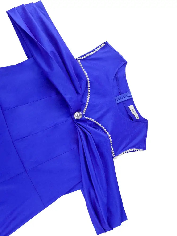 Sexy Birthday Dresses for Women Blue Bow Bodycon Dress