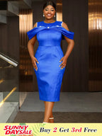 Sexy Birthday Dresses for Women Blue Bow Bodycon Dress