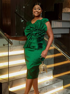 Sexy St Patricks Day Dress Dark Green Floral Embellished