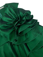 Sexy St Patricks Day Dress Dark Green Floral Embellished
