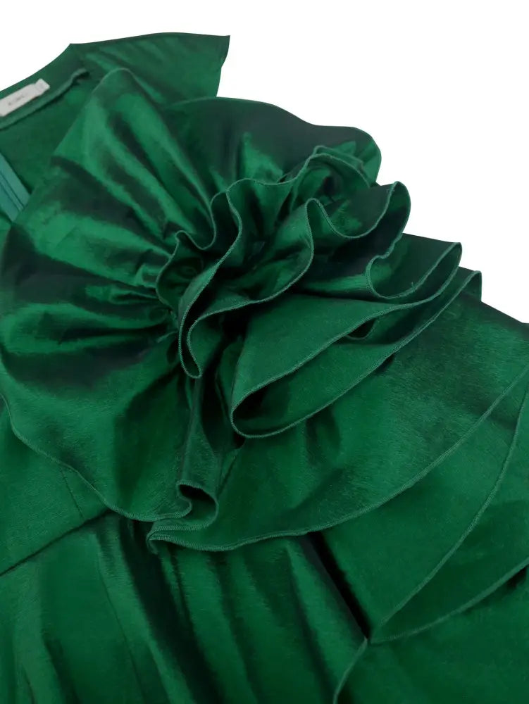 Sexy St Patricks Day Dress Dark Green Floral Embellished