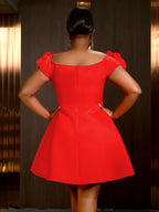 Sexy Wedding Guest Dresses Slash Neck 3D Flower Club Wear