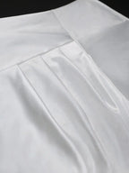 Simple Wedding White Dress One Shoulder Package Hip Dress