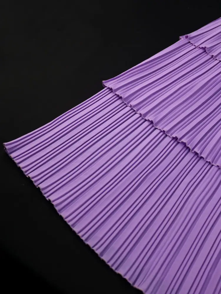 spring wedding dresses Chiffon Lantern Sleeves Pleated Purple