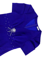 Spring Wedding Guest Dress Short Sleeve Blue Style