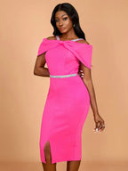 Summer Wedding Guest Dress African Off Shoulder Club Skirt