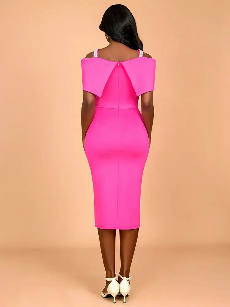 Summer Wedding Guest Dress African Off Shoulder Club Skirt