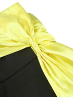 Summer Wedding Guest Dress Bow Strapless Graduation Dress