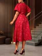Three-dimensional Decoration A Line Gown for Women Formal