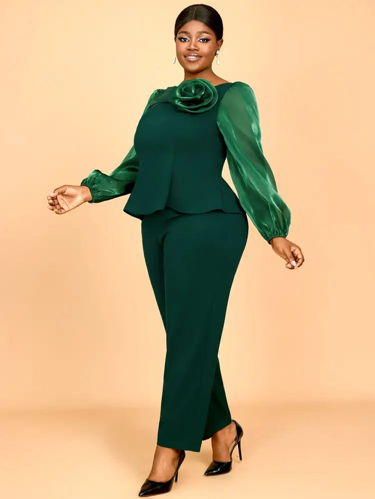 Two Pieces Sets Simple Elegant Causal Suits Long Sleeve