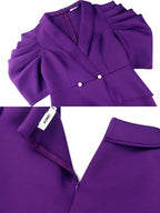 V Neck Dresses Half Puff Sleeve Package Hip High Waist