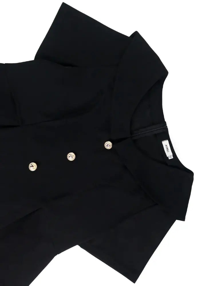 Vintage Black Mermaid Skirt Set with Ruffle Hem Sleeves Long Black Dress