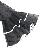 Vintage Swing Dress  A Line Dot Plus Size Bow Flare Sleeve