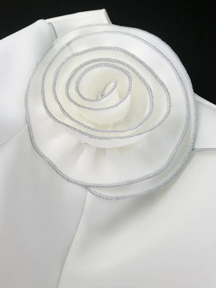 Wedding Guest Mini A Line Dresses One Shoulder 3D floral