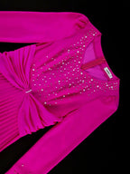 Wedding Guests Dresses Long Sleeve Pleated Beading Outfits