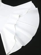 White Bridal Gowns O Neck Asymmetrical Mermaid Dresses