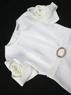 White Bridal Gowns O Neck Asymmetrical Mermaid Dresses