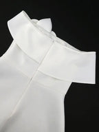 White Bridal Shower Outfit Off Shoulder A Line Mini Dress