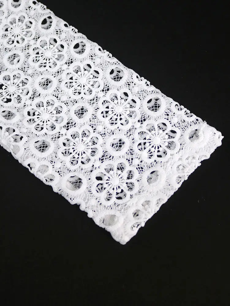 White Lace Bridal Shower Outfit A Line Patchwork Mesh Skirt