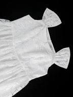 White Midi Dress Sleeveless A Line Dress Vintage 50s Prom Style