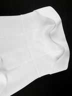 White Wedding Reception 3D Flower Strapless Mini Dress