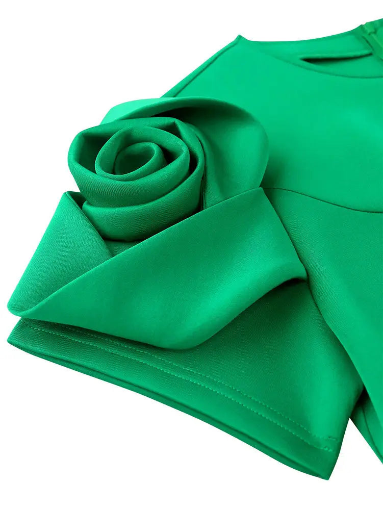 Women Bodycon Mermaid Party Dresses Fishtail 3D Flower