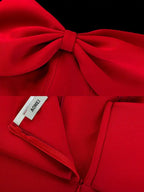 Women Bow Short Cocktail Dresses Off Shoulder Party Dress